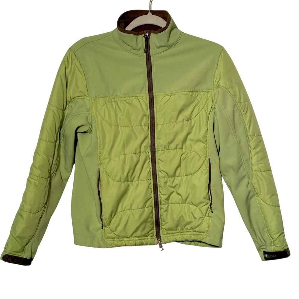 Port Authority Ladies Hybrid Soft Shell Light Green Jacket L735, Size S